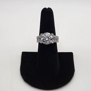 Brilliant 5 ct Moissanite Diamond Ring. Sz. 7